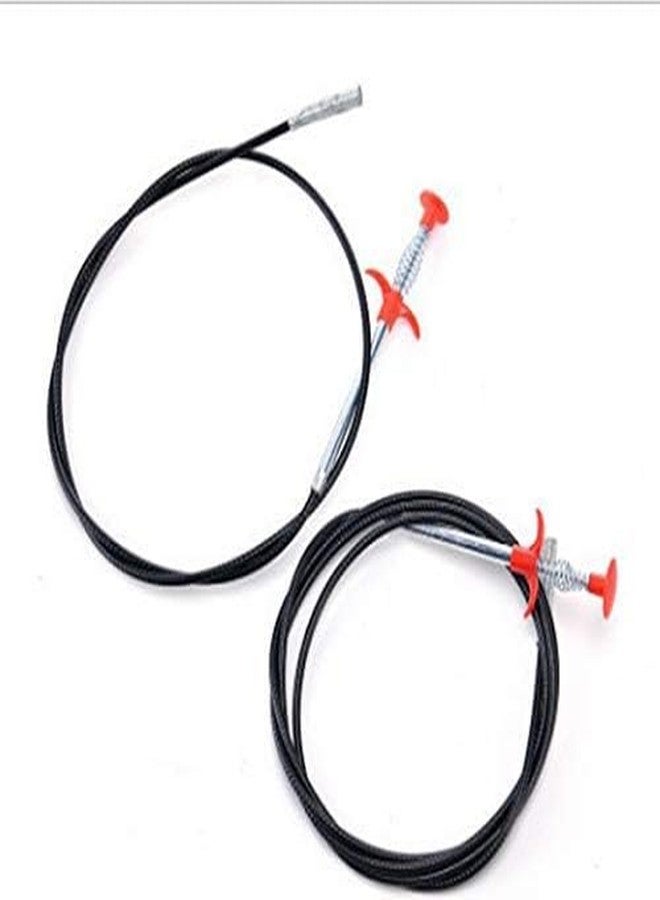 Plenteous عصا تنظيف بالوعة سلكية زنبركية بطول 160 سم مزودة بمقبض من مادة ABS وفرشاة من الفولاذ المقاوم للصدأ - أداة لالتقاط الشعر وإزالة انسدادات الأنابيب لتنظيف أحواض المطبخ والحمامات والمجاري والصرف الصحي - (عبوة من قطعة واحدة) - Image 5